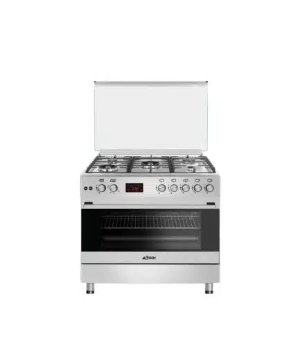 Cuisinière 5 feux ASTECH 90x60 full option ventilo + écran CK96MS