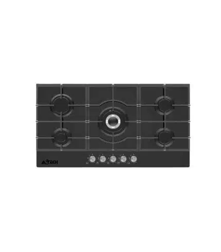 Plaque de cuisson ASTECH 5 feux gaz PL91CZ-90NO-MA