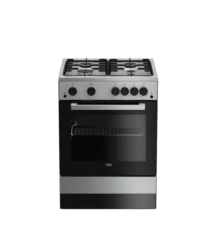 Cuisinière 4 feux à gaz BEKO 60x60 FSGT62110DXO