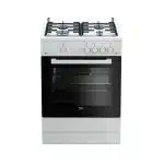 Cuisinière 4 feux à gaz BEKO FSG62010DW