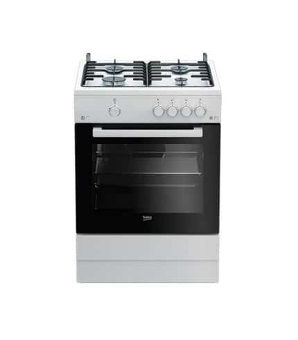 Cuisinière 4 feux à gaz BEKO FSG62010DW