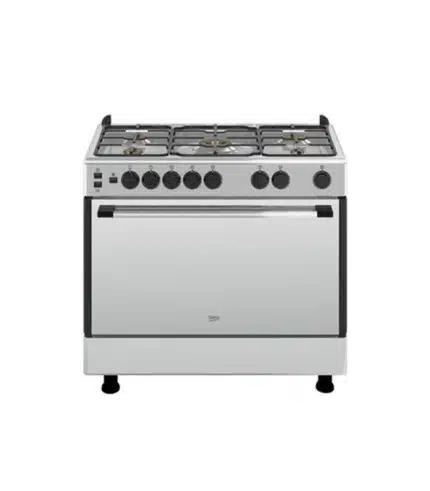 Cuisinière 5 feux (4 gaz 1 wok) BEKO GG15119CXYV