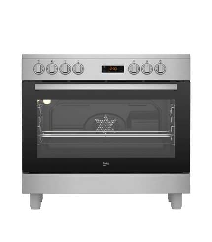 Cuisinière 5 feux électrique vitrocéramique BEKO GM17300GX