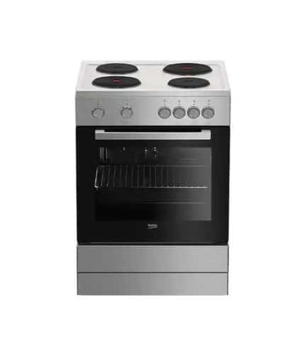Cuisinière électrique BEKO 4 plaques chauffante et four électrique FSE66000GS