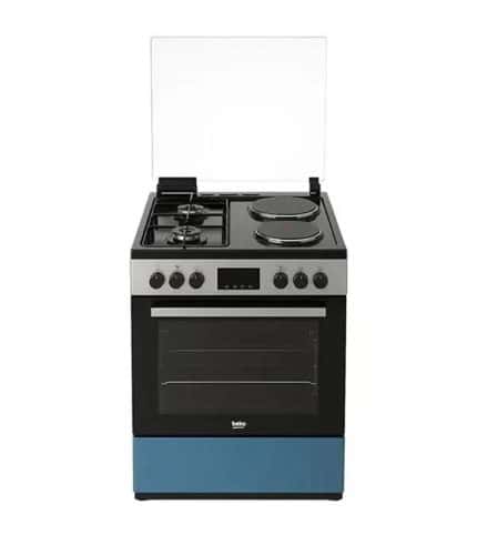 Cuisinière mixte BEKO 2 feux gaz 2 plaques électrique FBE64320XDL