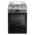 Cuisinière mixte BEKO 3 feux à gaz + 1 plaque électrique FBE63320XDL