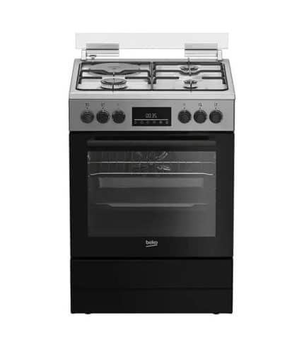 Cuisinière mixte BEKO 3 feux à gaz + 1 plaque électrique FBE63320XDL