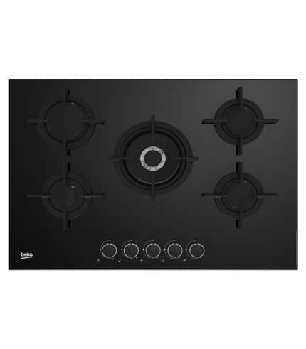 Plaque de cuisson encastrable à gaz 5 feux BEKO 75 cm HILW75222S