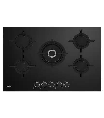 Plaque de cuisson encastrable à gaz 5 feux BEKO 75 cm HILW75222S