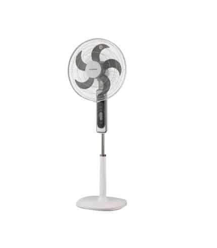 Ventilateur sur pied ELACTRON 18 pouces avec commande blanc L-96
