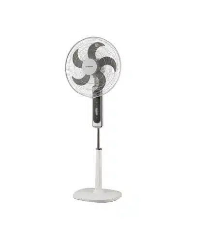 Ventilateur sur pied ELACTRON 18 pouces avec commande blanc L-96