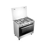 Cuisinière à gaz 5 feux HISENSE 90x60 inox HFG90335RX