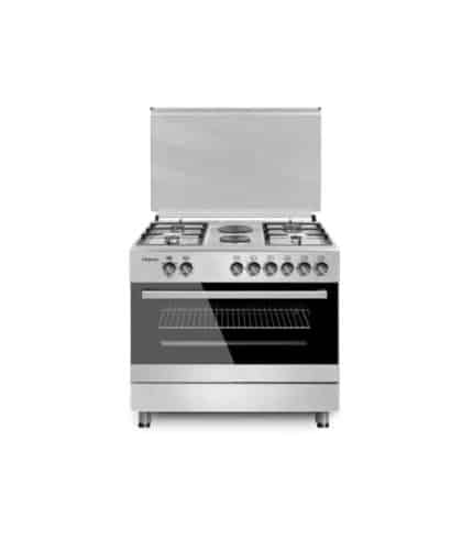 Cuisinière mixte HISENSE 4 feux gaz +2 électrique 90x60 HF942GEES